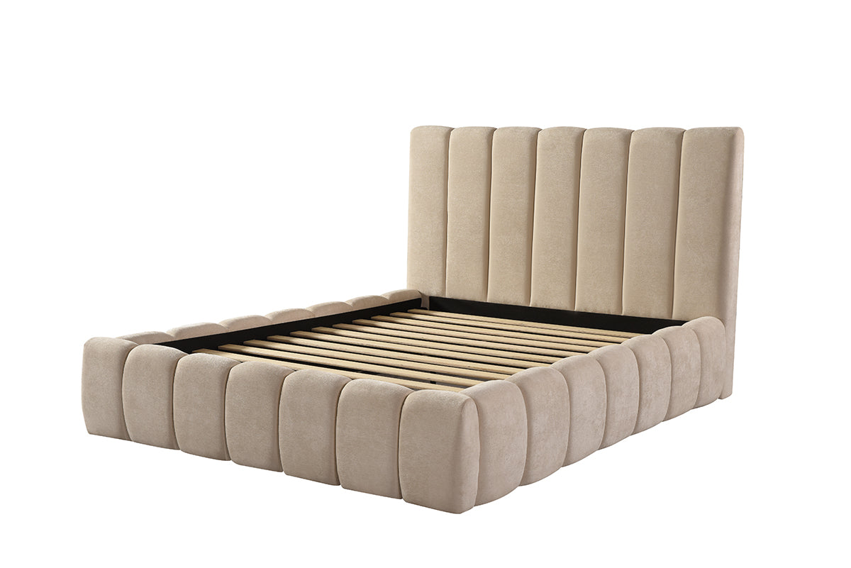 Queen Bed Frame (Beige)