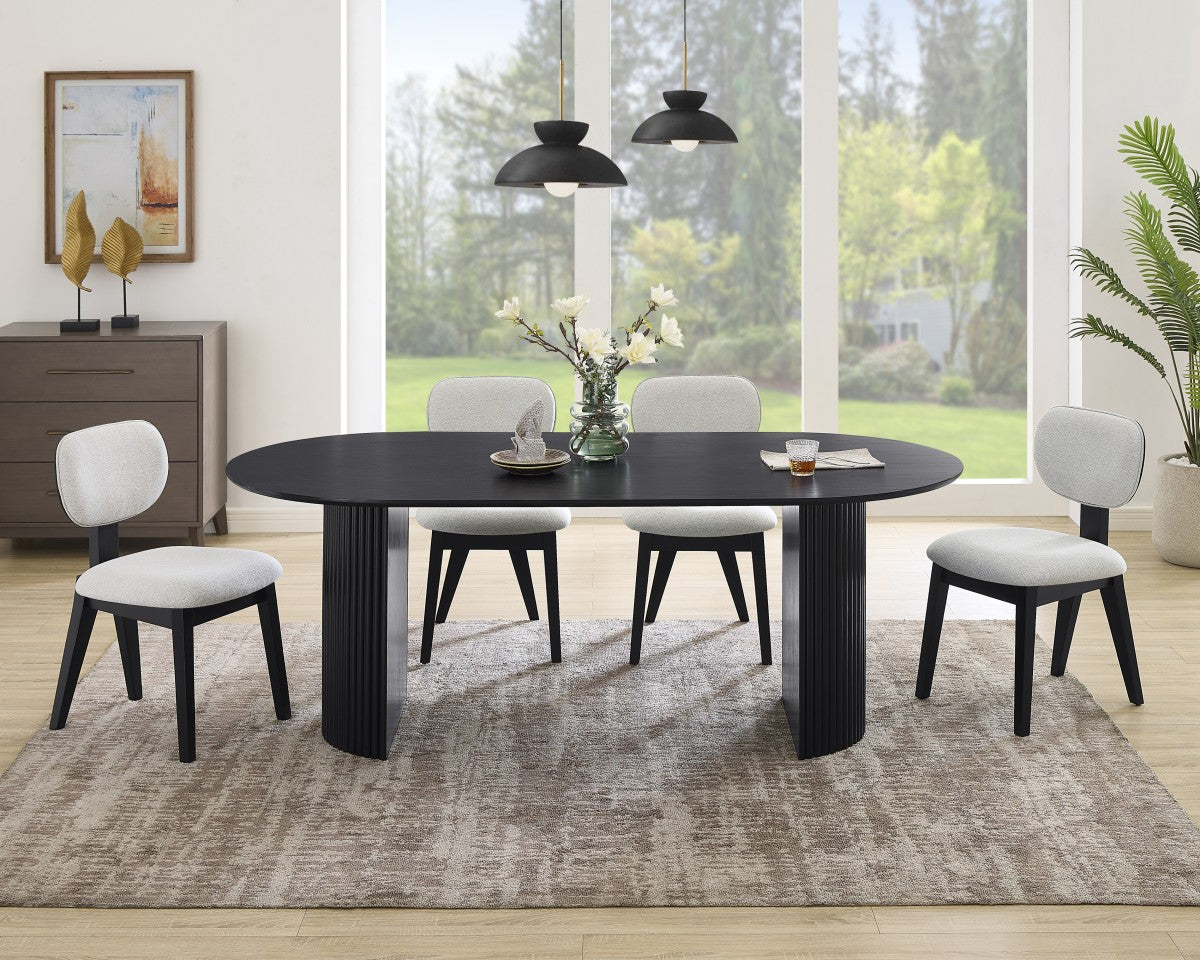 5-Piece Dining Set (Black)