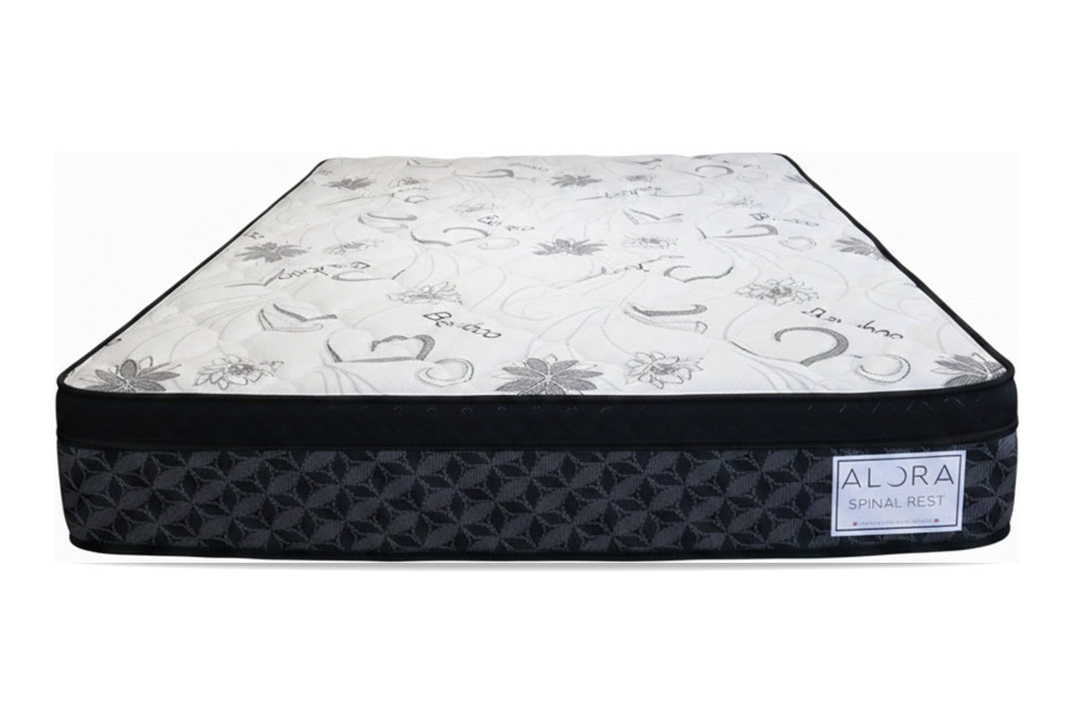 Alora Spinal Rest Silver Foam Mattress - foot end view