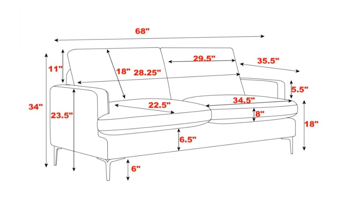 Sofa (Terracotta)