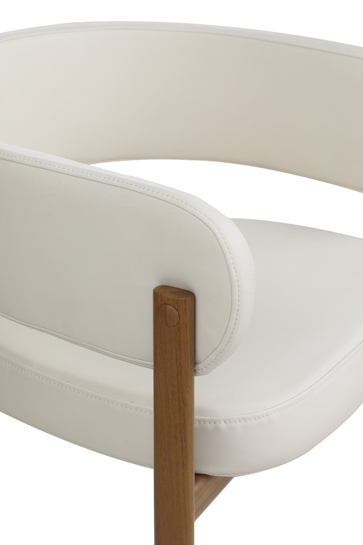 Caliste Dining Chair (Cream/Walnut) (Set of 2)
