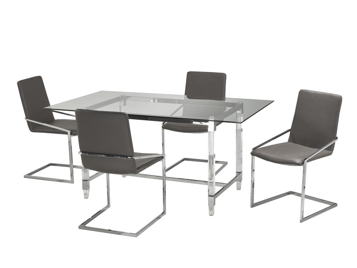 5-Piece Dining Set (Grey)