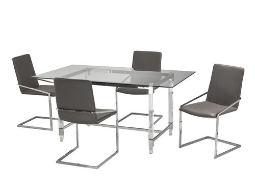 5-Piece Dining Set (Grey)