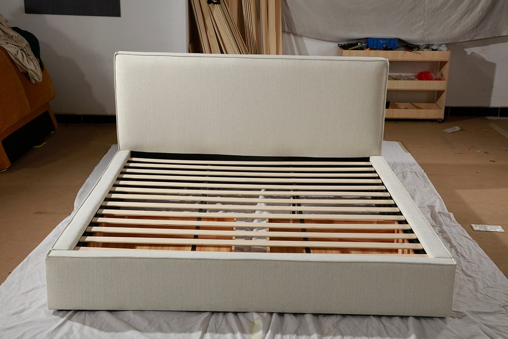 Queen Storage Bed (Beige)