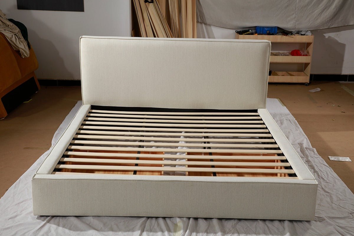 Queen Storage Bed (Beige)