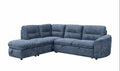 LHF Sectional Sleeper (Blue)