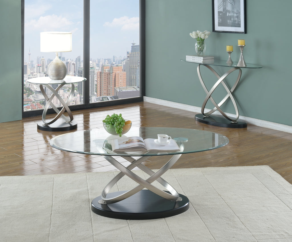 End Table (Silver/Black)