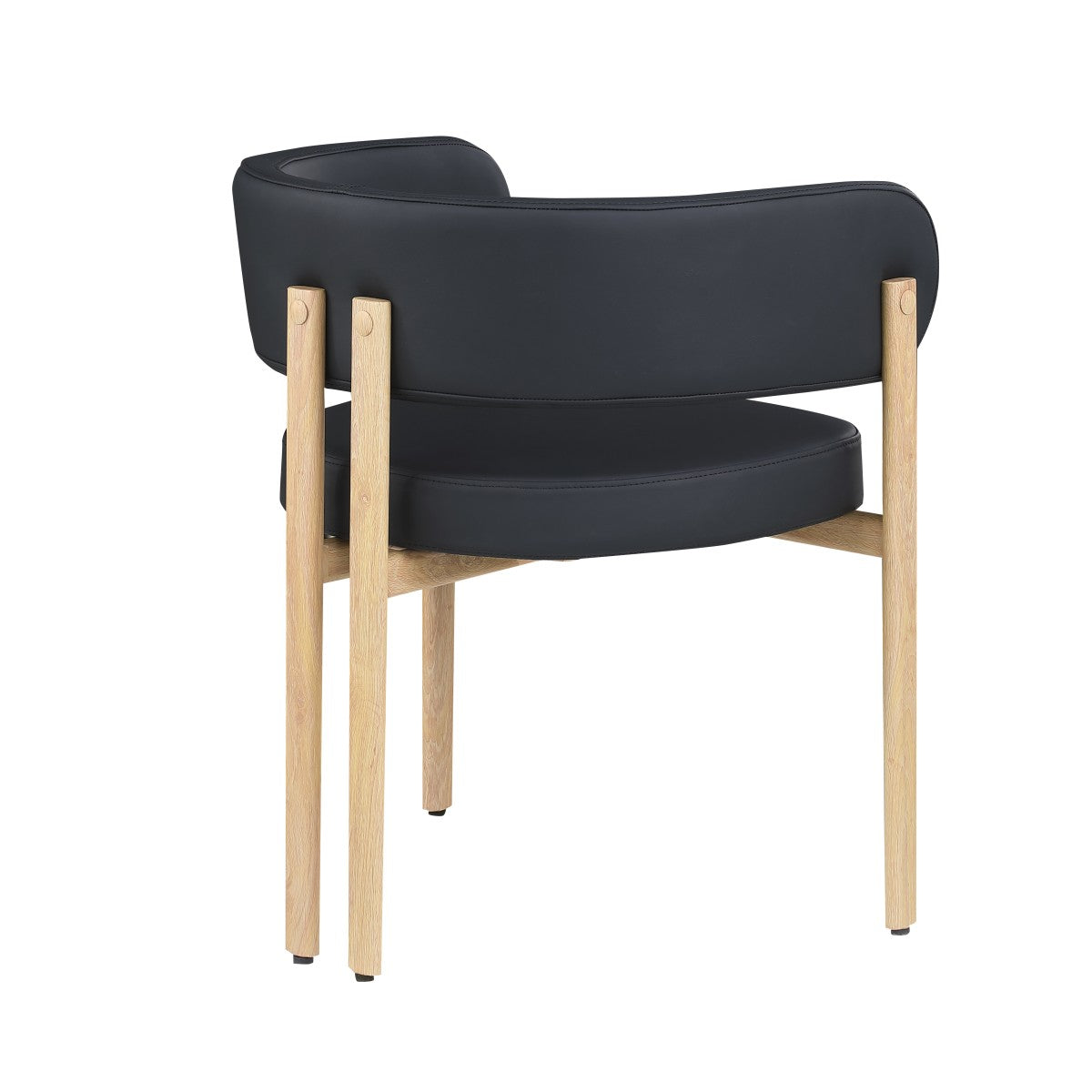 Belisse Dining Chair (Black/Oak) (Set of 2)