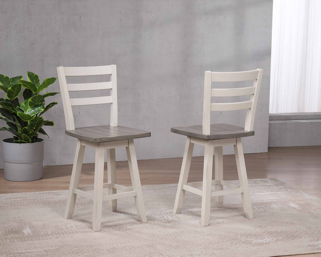 Counter Stool (Grey/White) (Set of 2)
