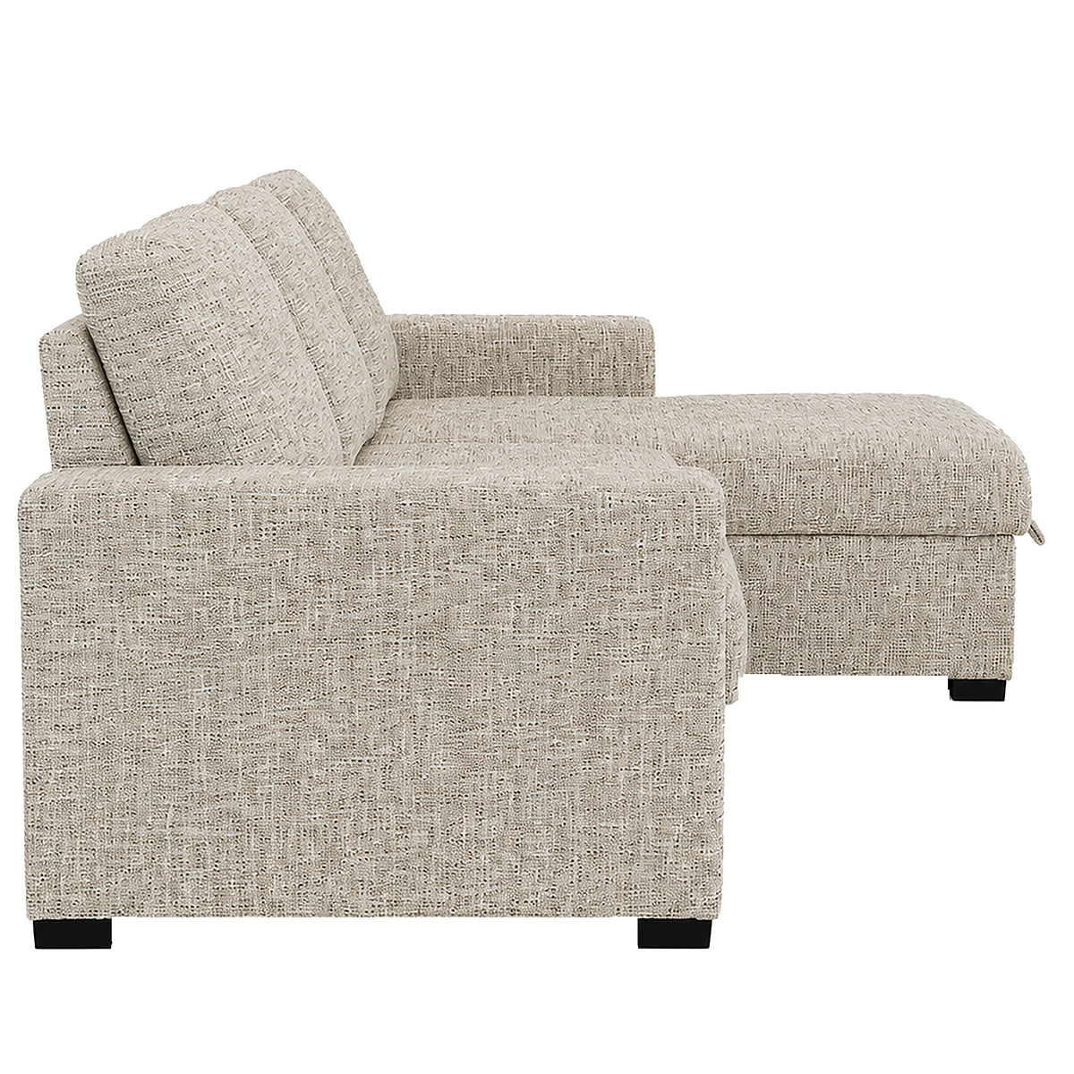 Draga Sofa with Reversible Chaise & Bed & Storage (Beige)