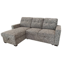 Draga Sofa with Reversible Chaise & Bed & Storage (Warm Grey)