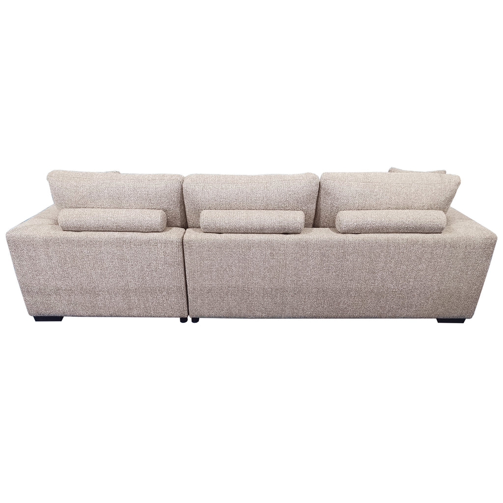 Gareth Sofa with Left Chaise & Bed & Storage (Taupe)