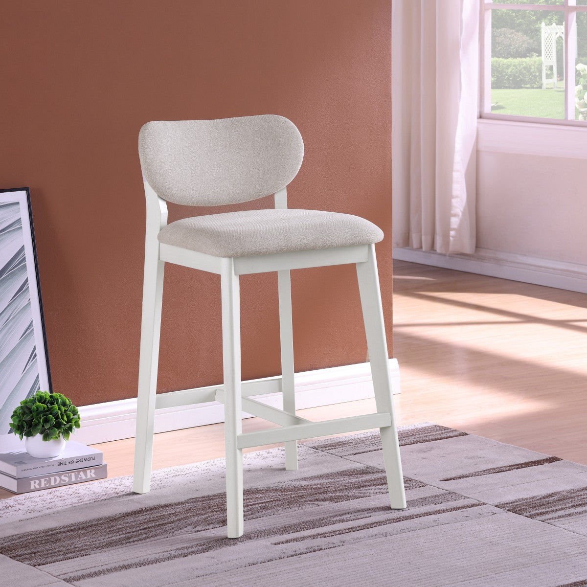 Counter Stool (Cream) (Set of 2)