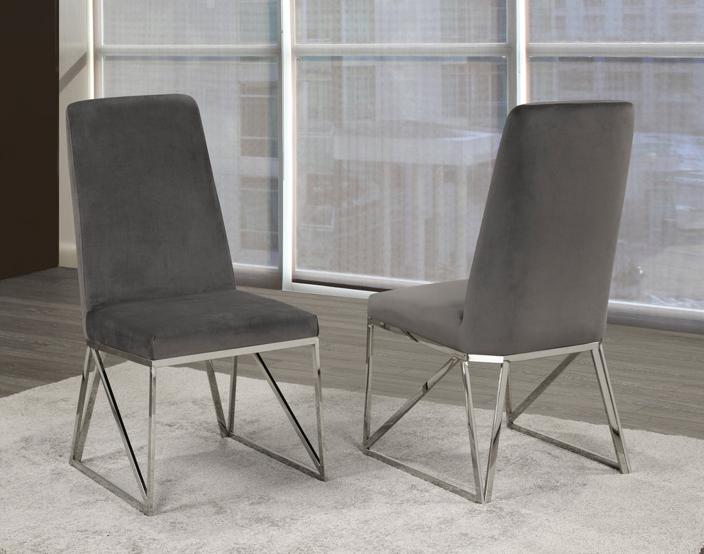 Ariela Dining Chair (Grey) (Set of 2)