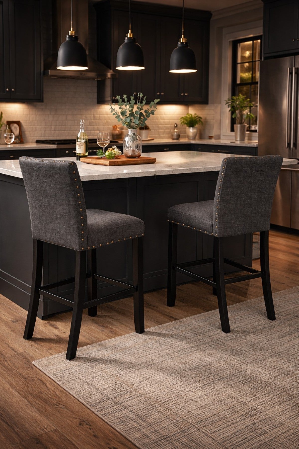29'' Bar Stool (Grey) (Set of 2)