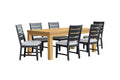7-Piece Dining Set (Oak/Black)