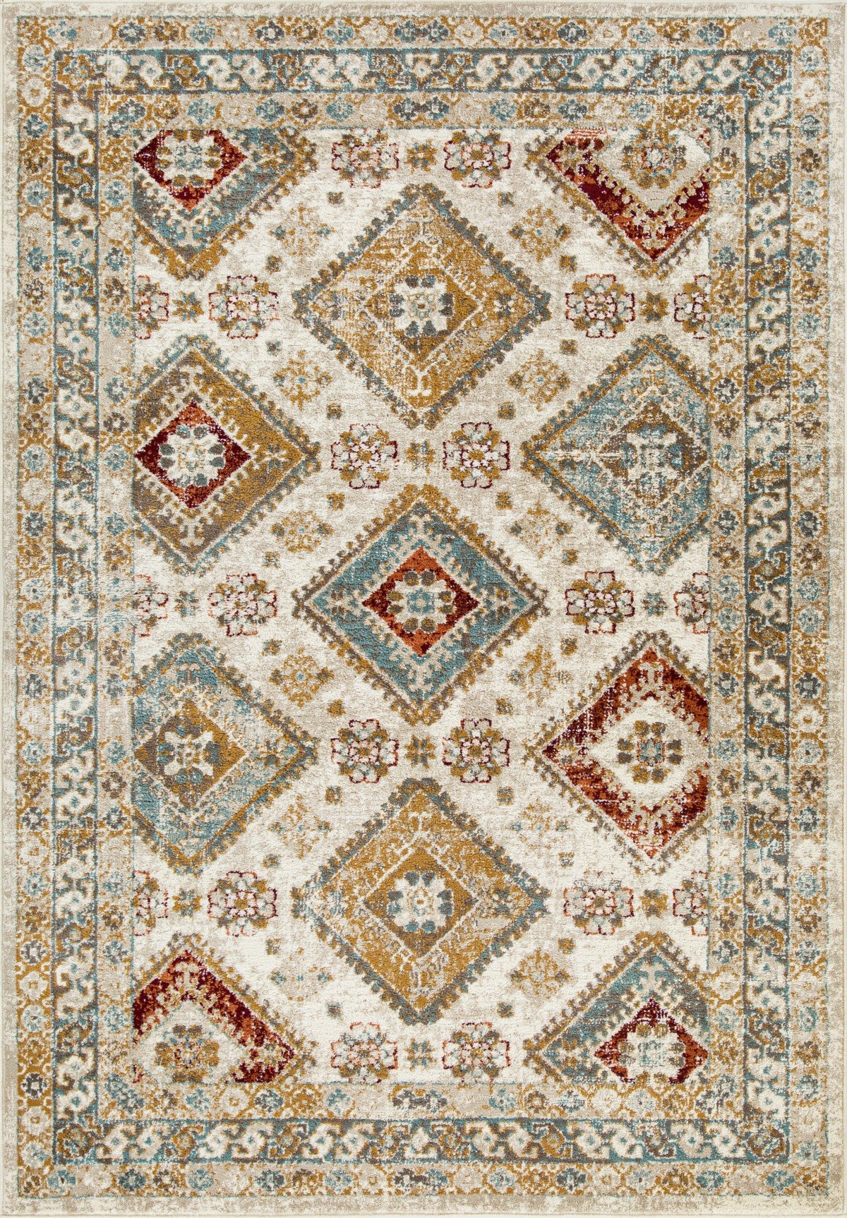Maisha 7 x 9 Area Rug (Cream/Grey/Taupe)
