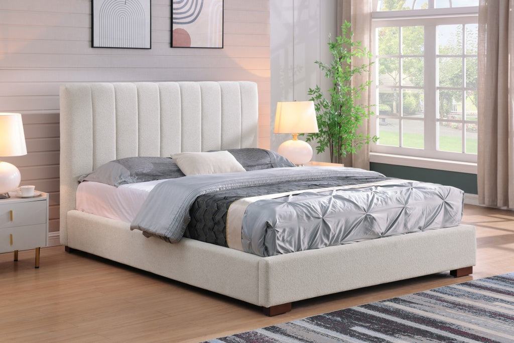 Queen Bed Frame (Beige) - 828941