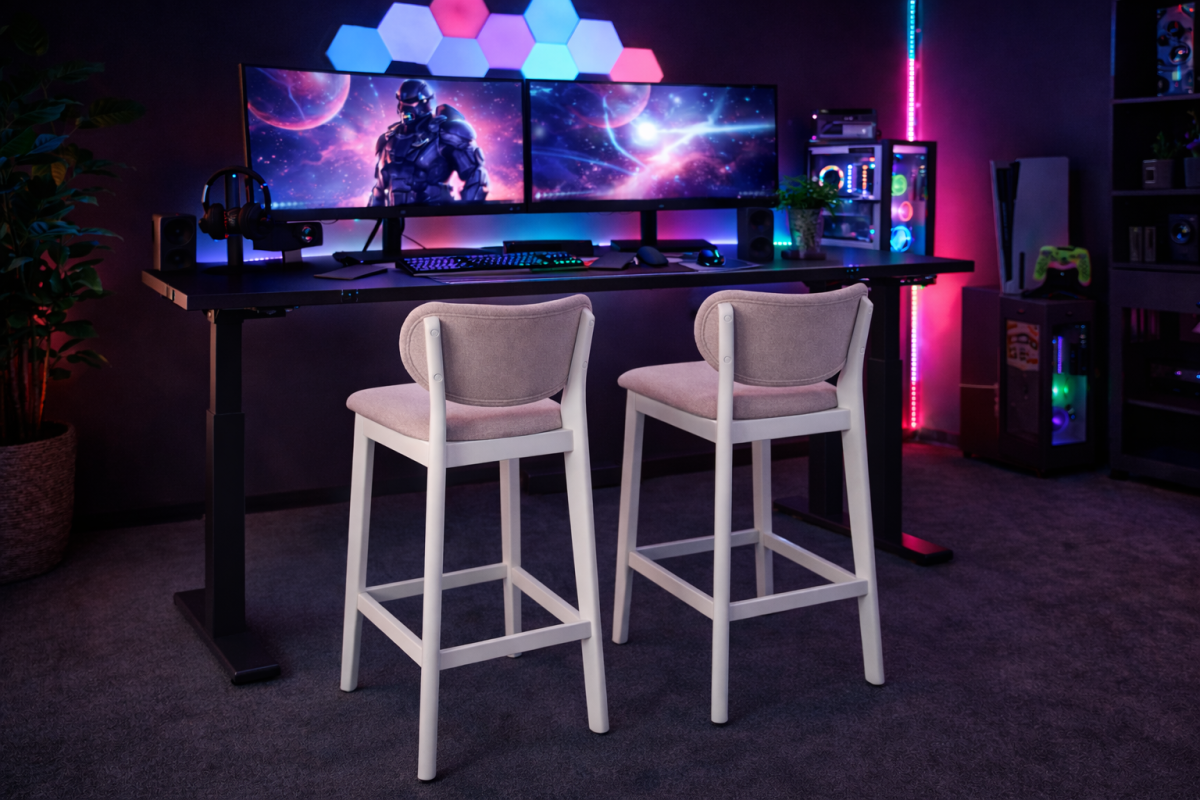 Counter Stool (Cream) (Set of 2)