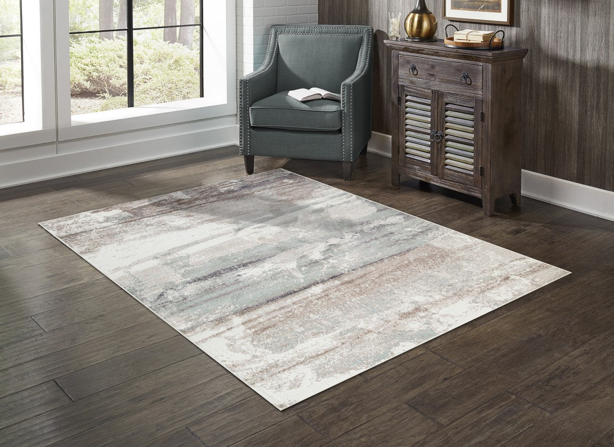 Lakeview 8 x 11 Area Rug (White/Beige)