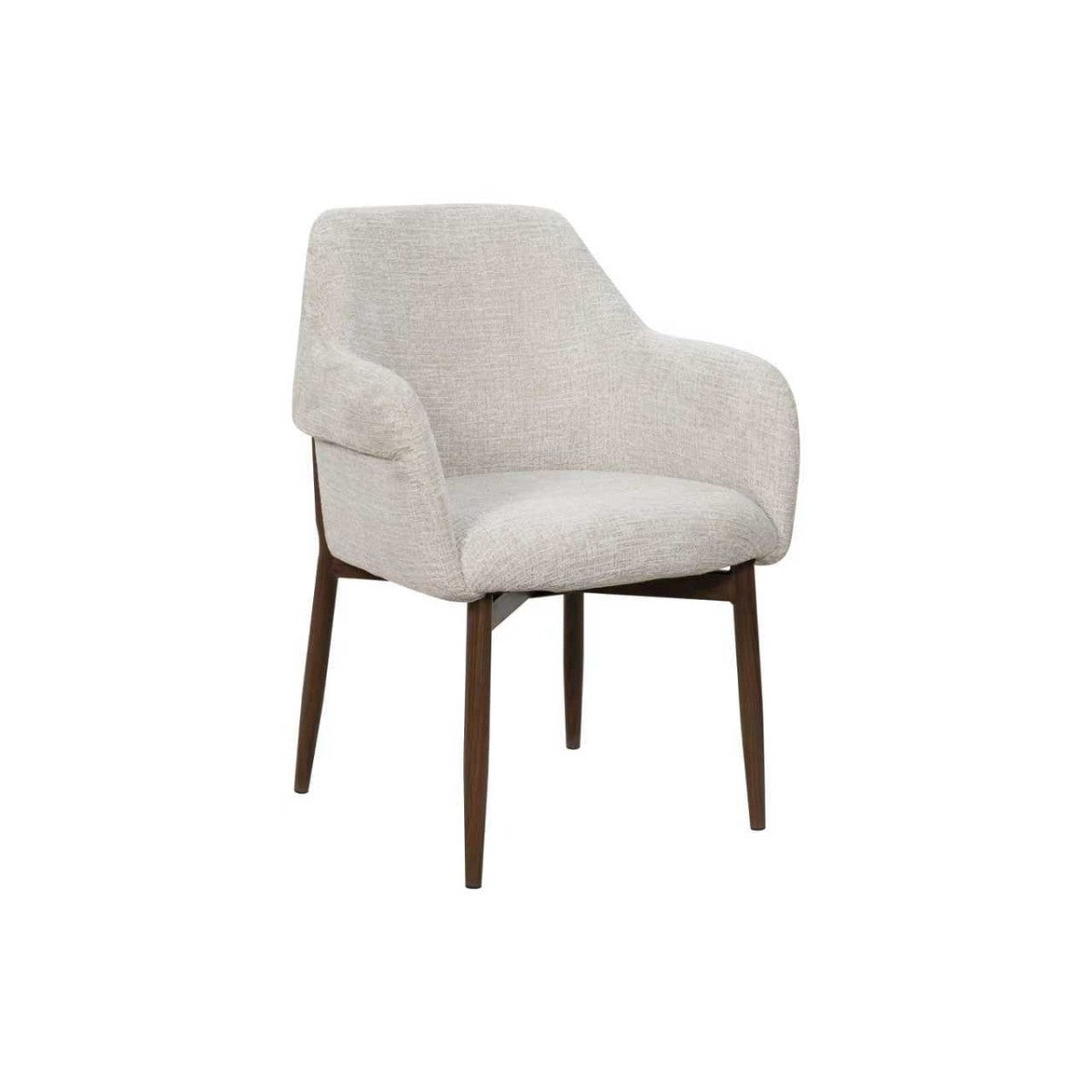 Dining Chair (Walnut/Beige) (Set of 2)