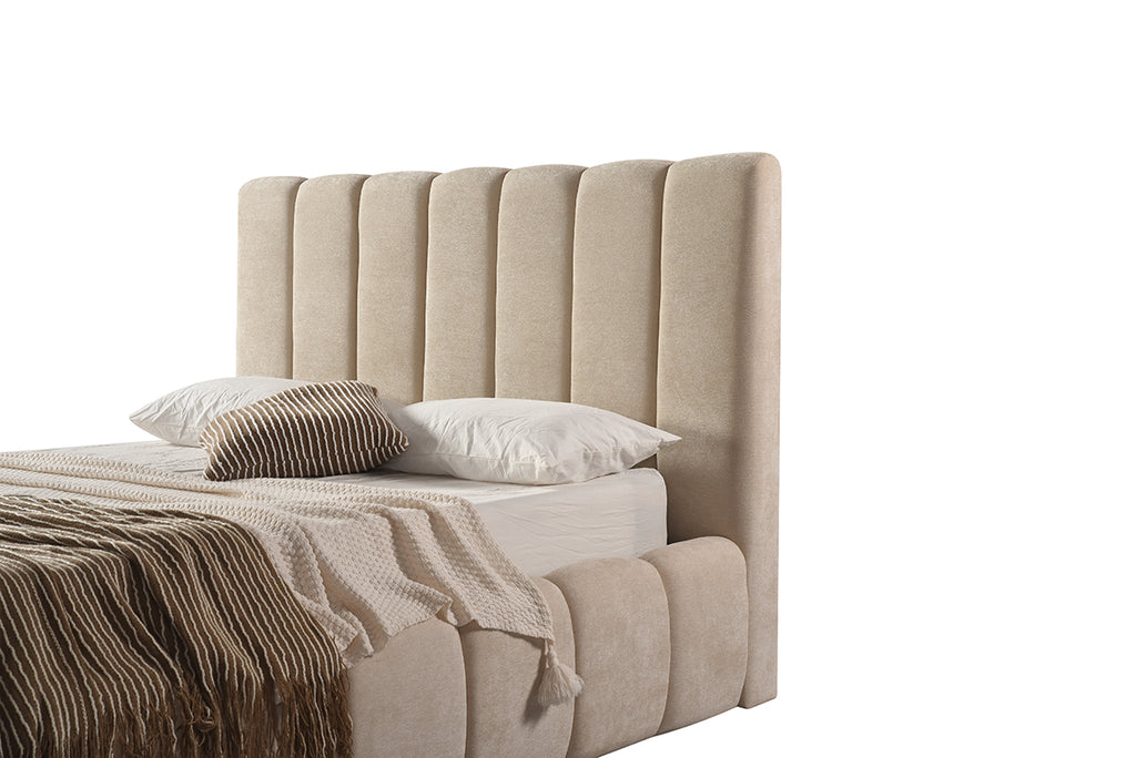 Queen Bed Frame (Beige)