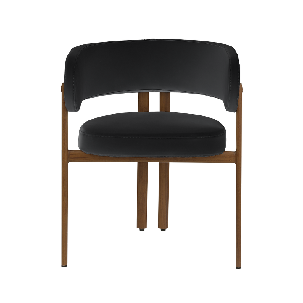 Caliste Dining Chair (Black/Walnut) (Set of 2)
