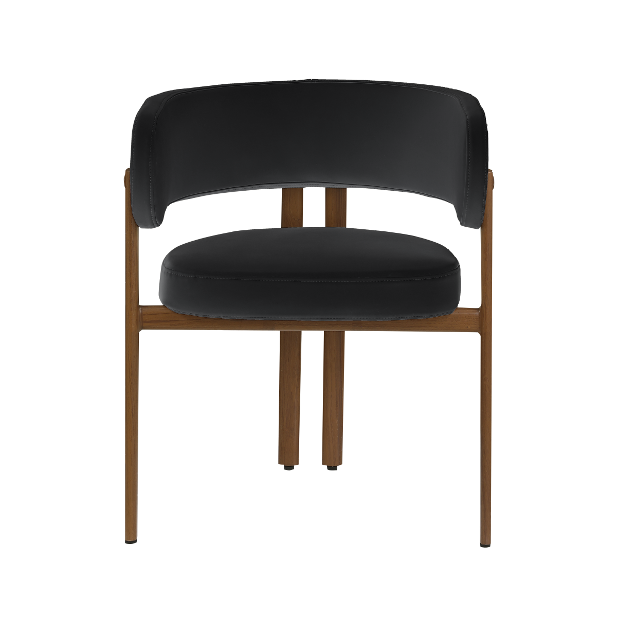 Caliste Dining Chair (Black/Walnut) (Set of 2)