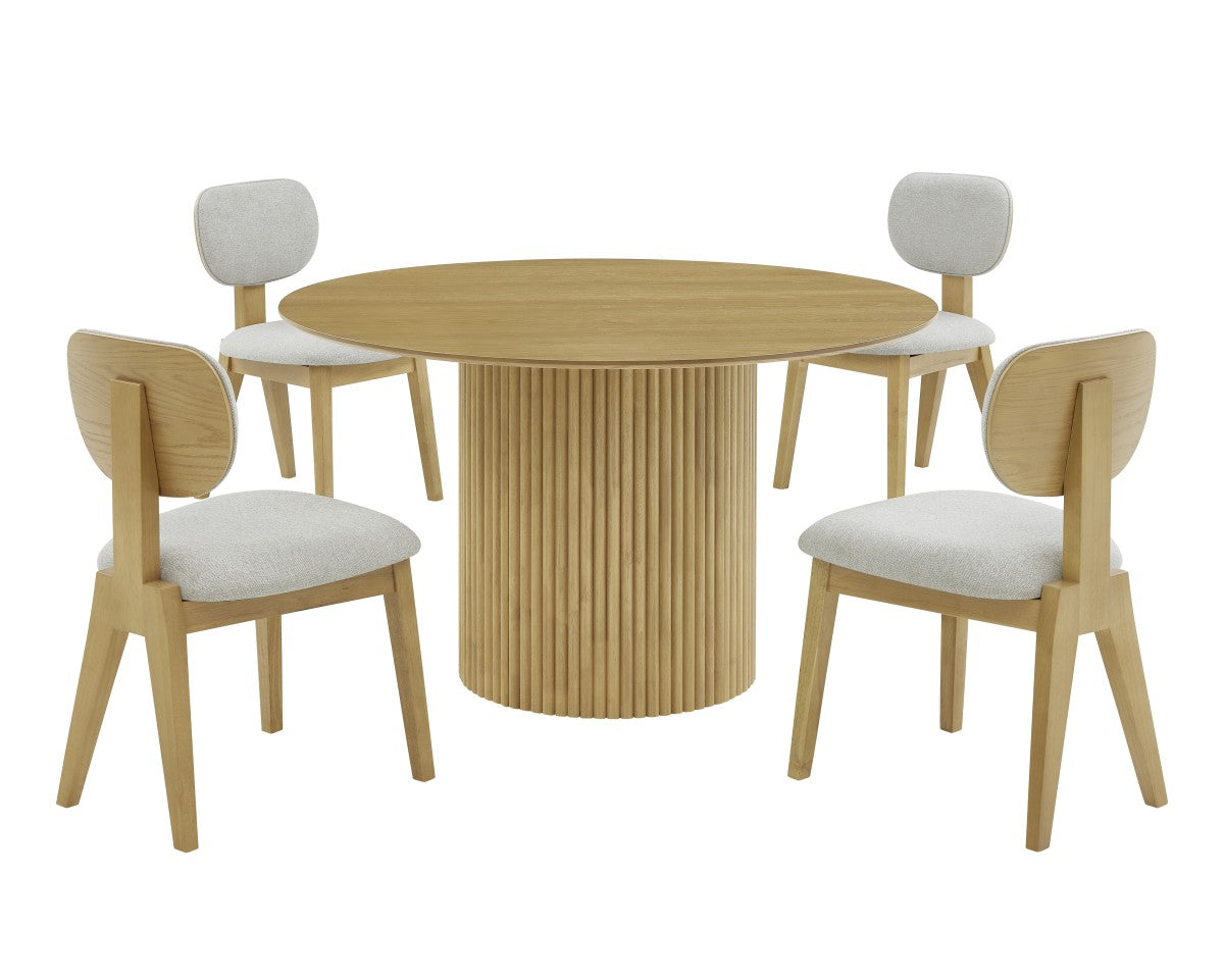 5-Piece Dining Set (Natural)