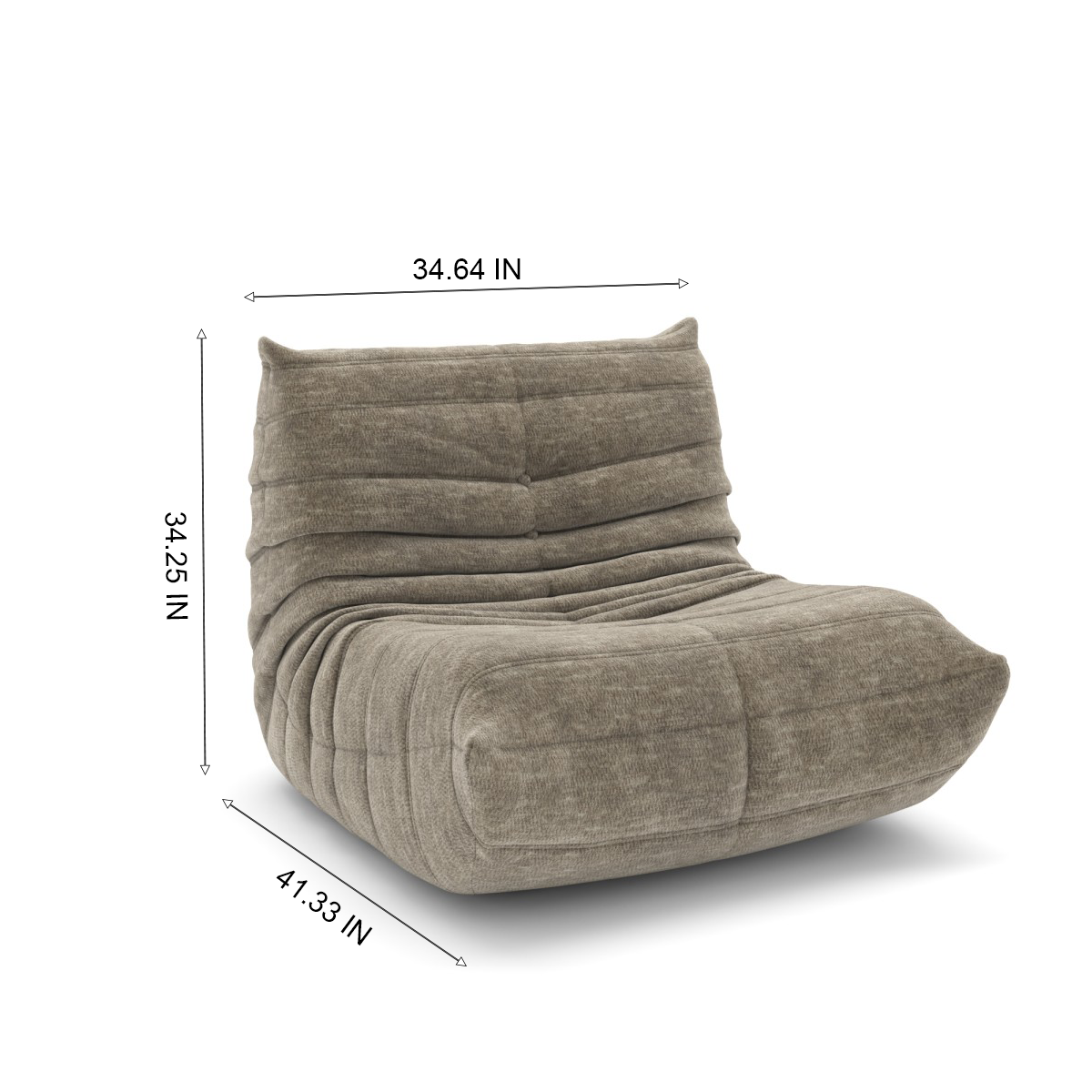 Kendall Armless Chair (Taupe)