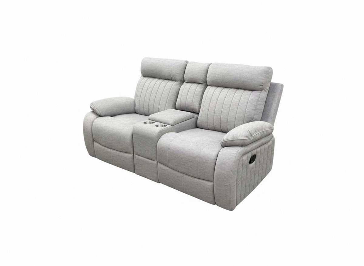 Elyse Recliner Sofa (Stone)