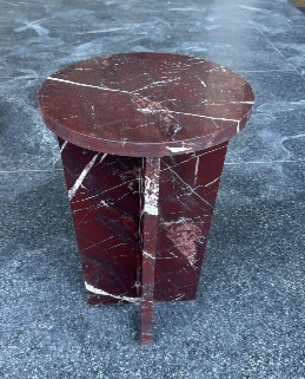 Riley Side Table (Burgundy)