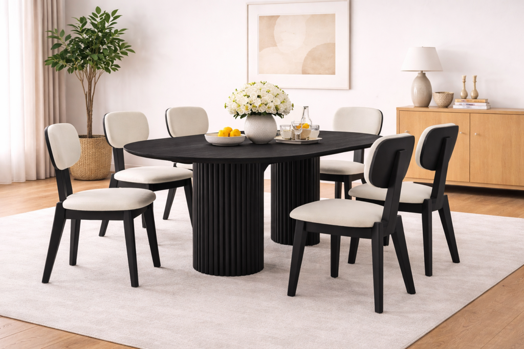 7-Piece Dining Set (Black)