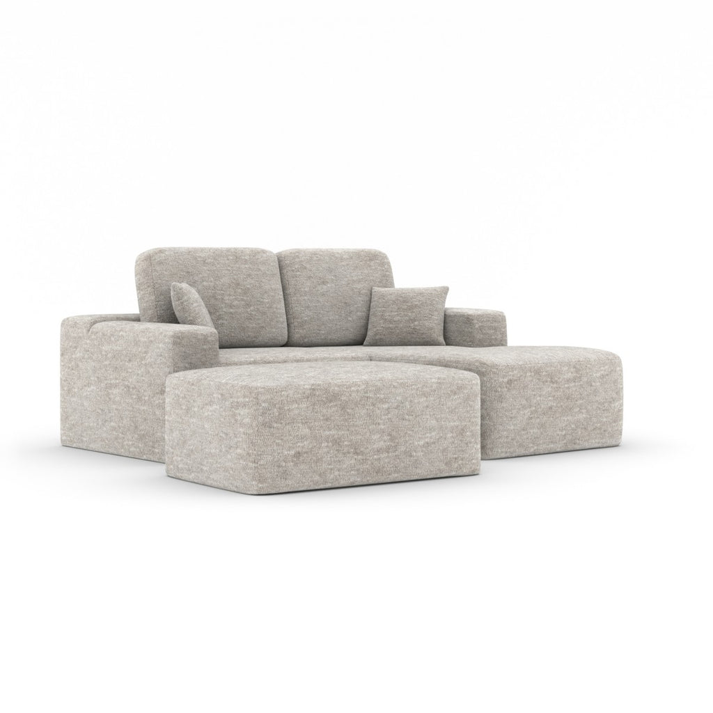 Simone Sectional W/Ottoman (Beige)