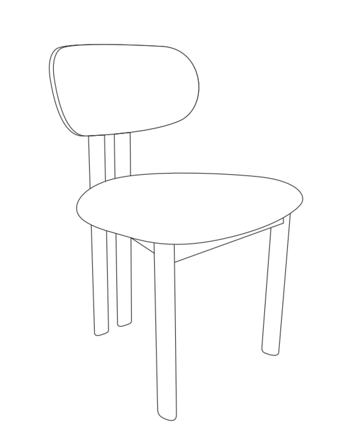 Dining Chair (Oak/Ivory) (Set of 2)
