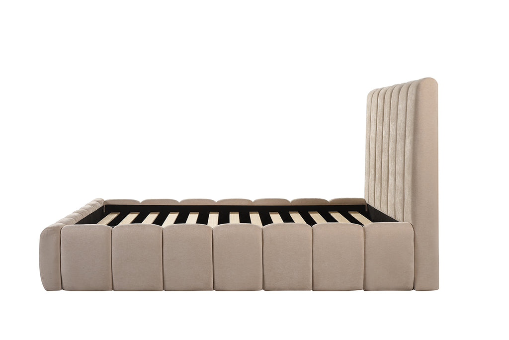 Queen Bed Frame (Beige)