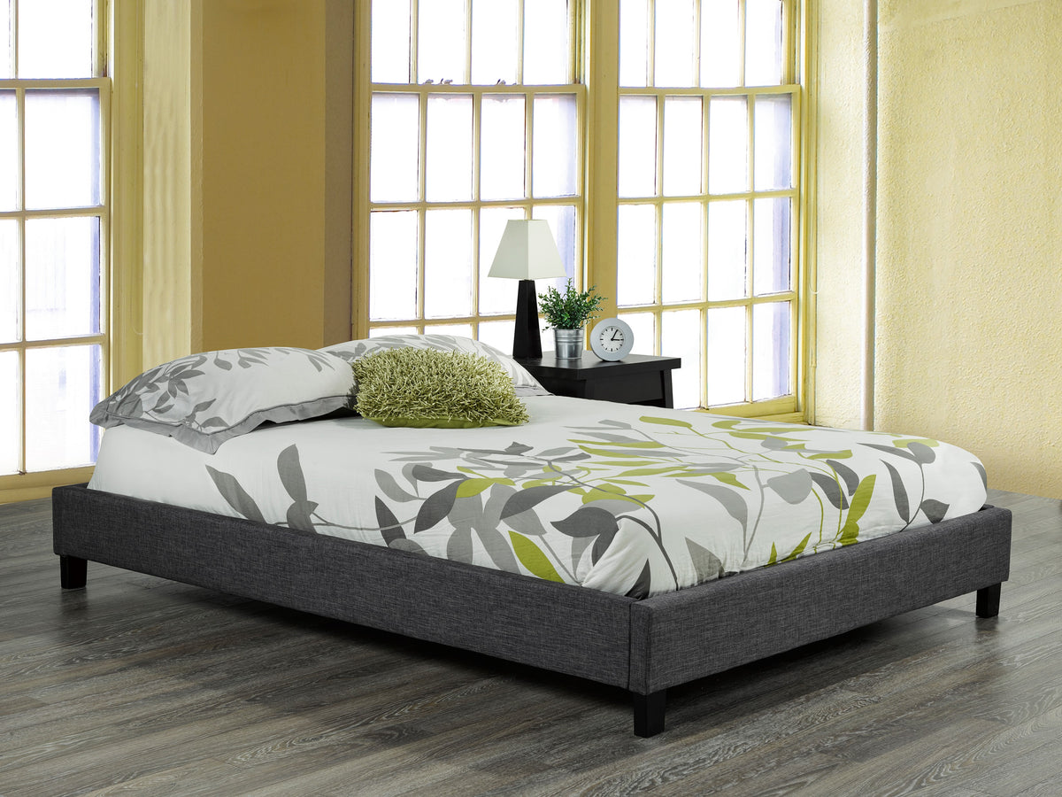 Twin Platform Bed Frame (Grey)