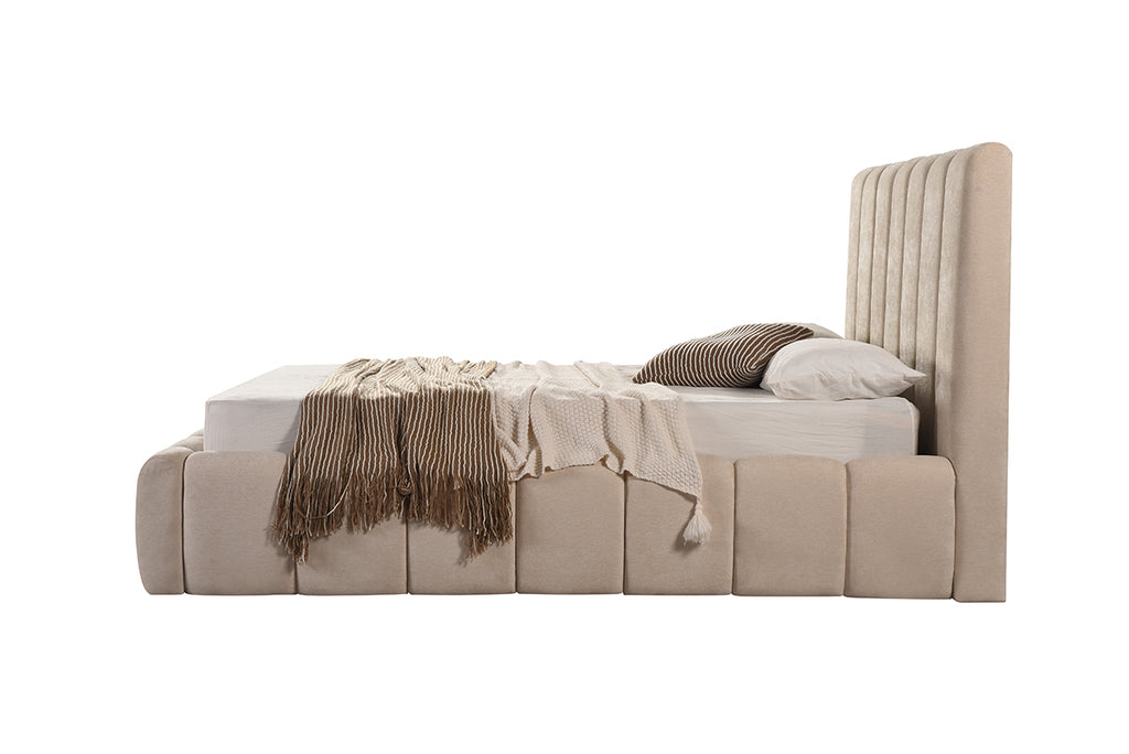 Queen Bed Frame (Beige)