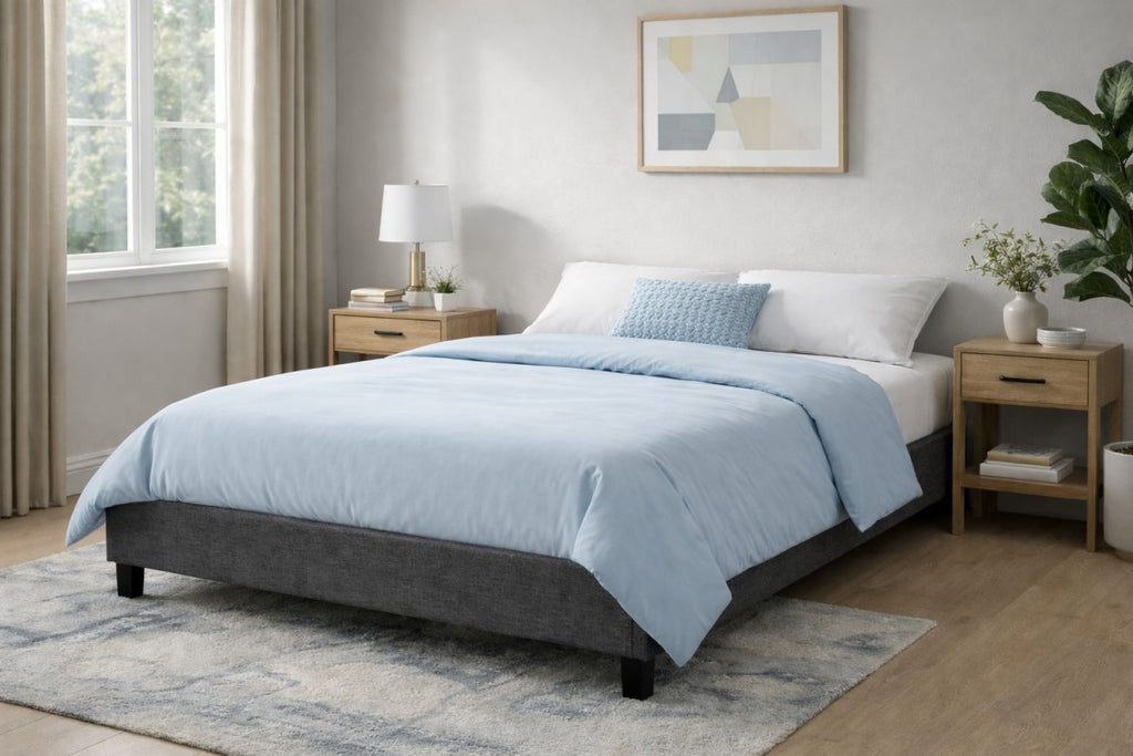 Full Platform Bed Frame (Grey)