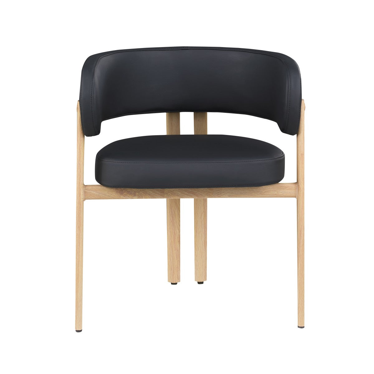 Belisse Dining Chair (Black/Oak) (Set of 2)