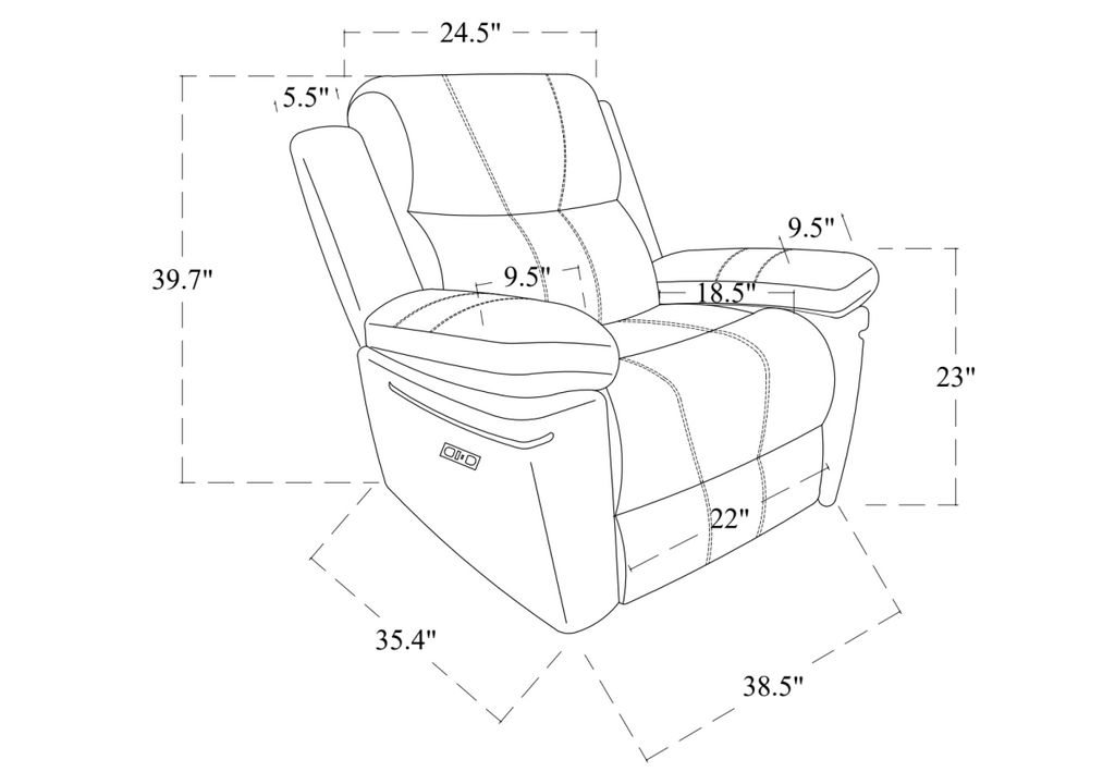 Thea Power Recliner (Beige)