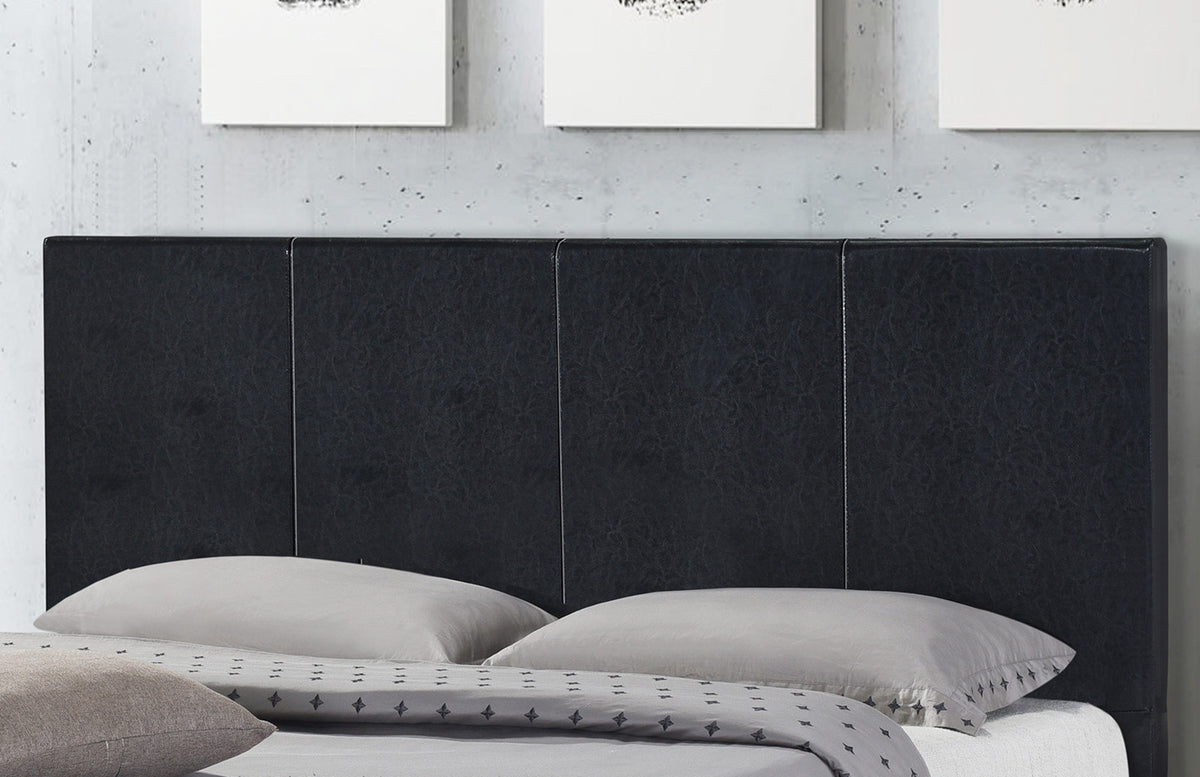 Uptown King Size Bed in Black PU