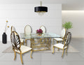 Zenith Gold with Ice White Dining Set