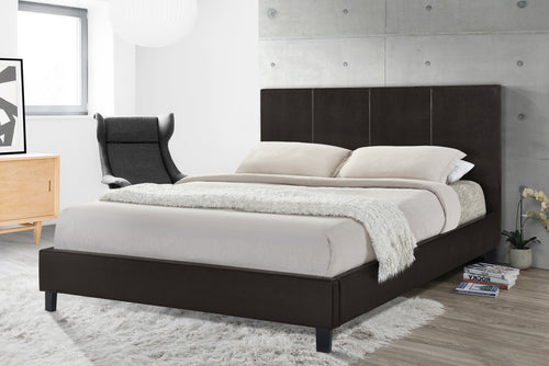 Uptown King Size Bed in Espresso PU