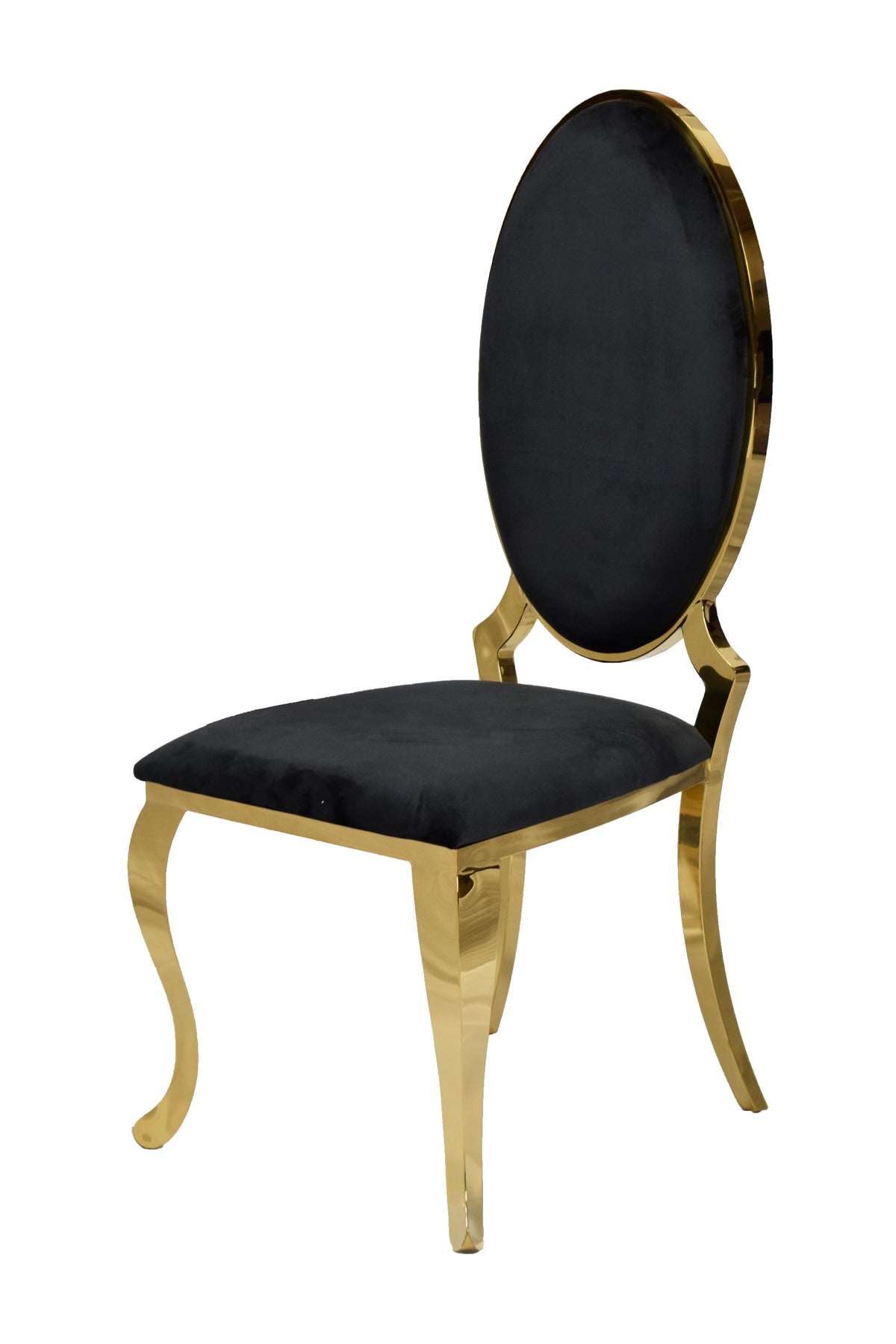 Ice Gold Black Velvet Dining Chair (Set of 2)