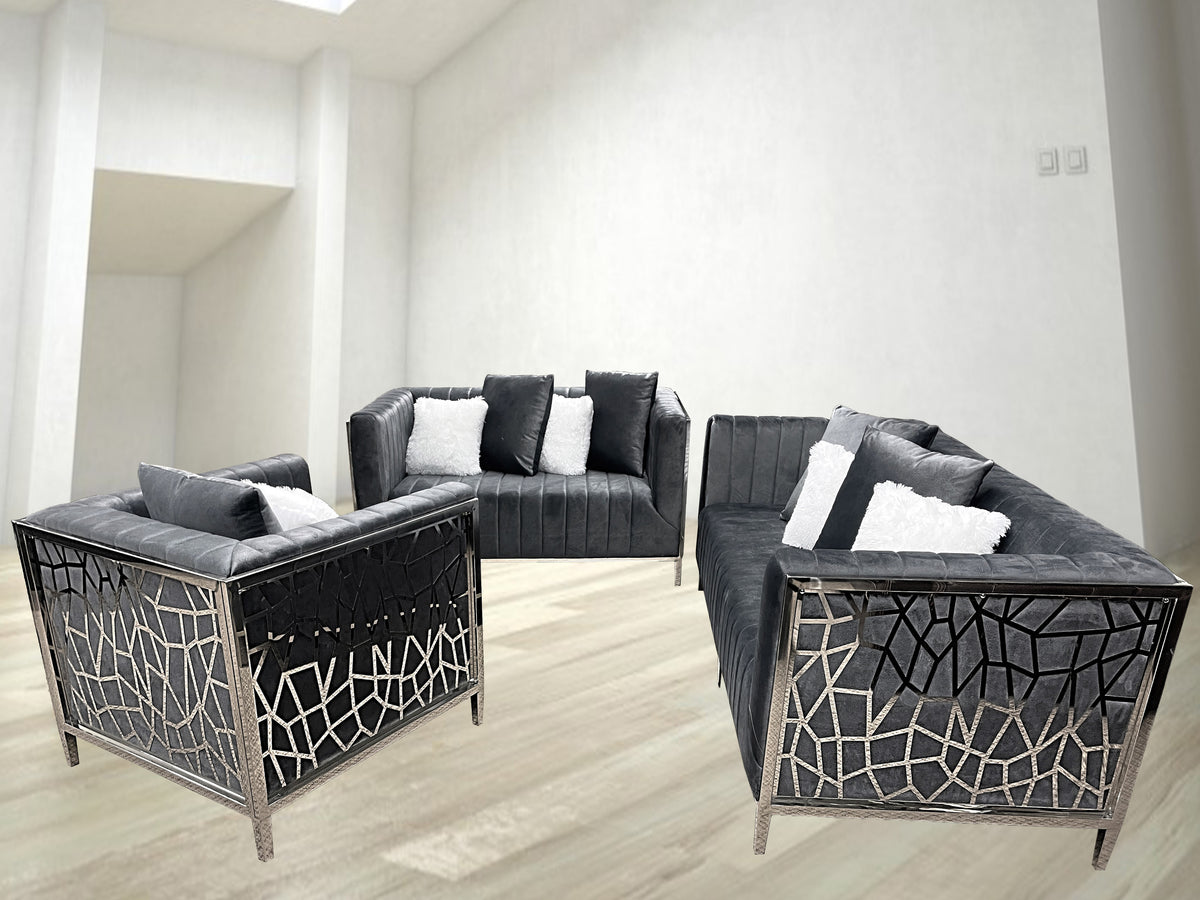 Angelina Dark Grey (3-Piece)