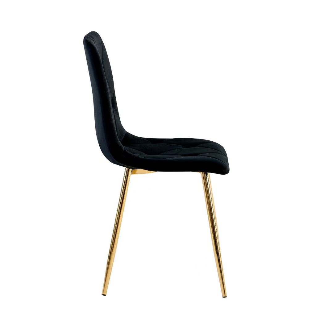 Delhi Dining Chair (Black Gold) (Set of 2)