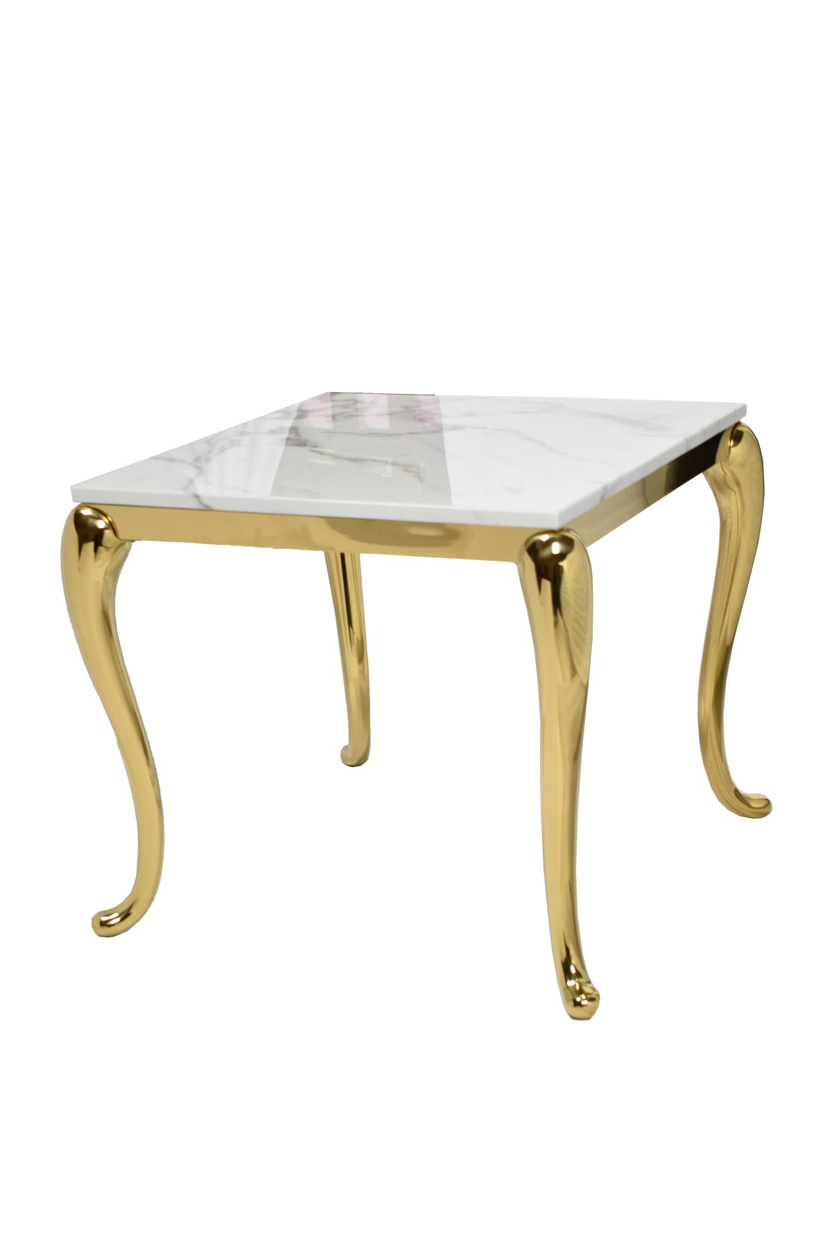 Soleil Gold Marble End Table (24 x 24)