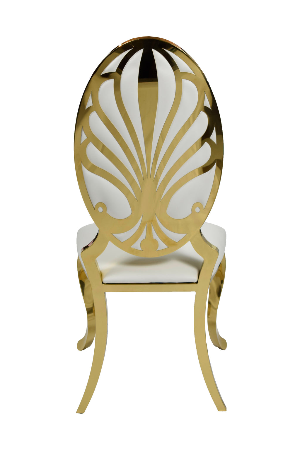 Ice Gold White PU Leather Dining Chair (Set of 2)