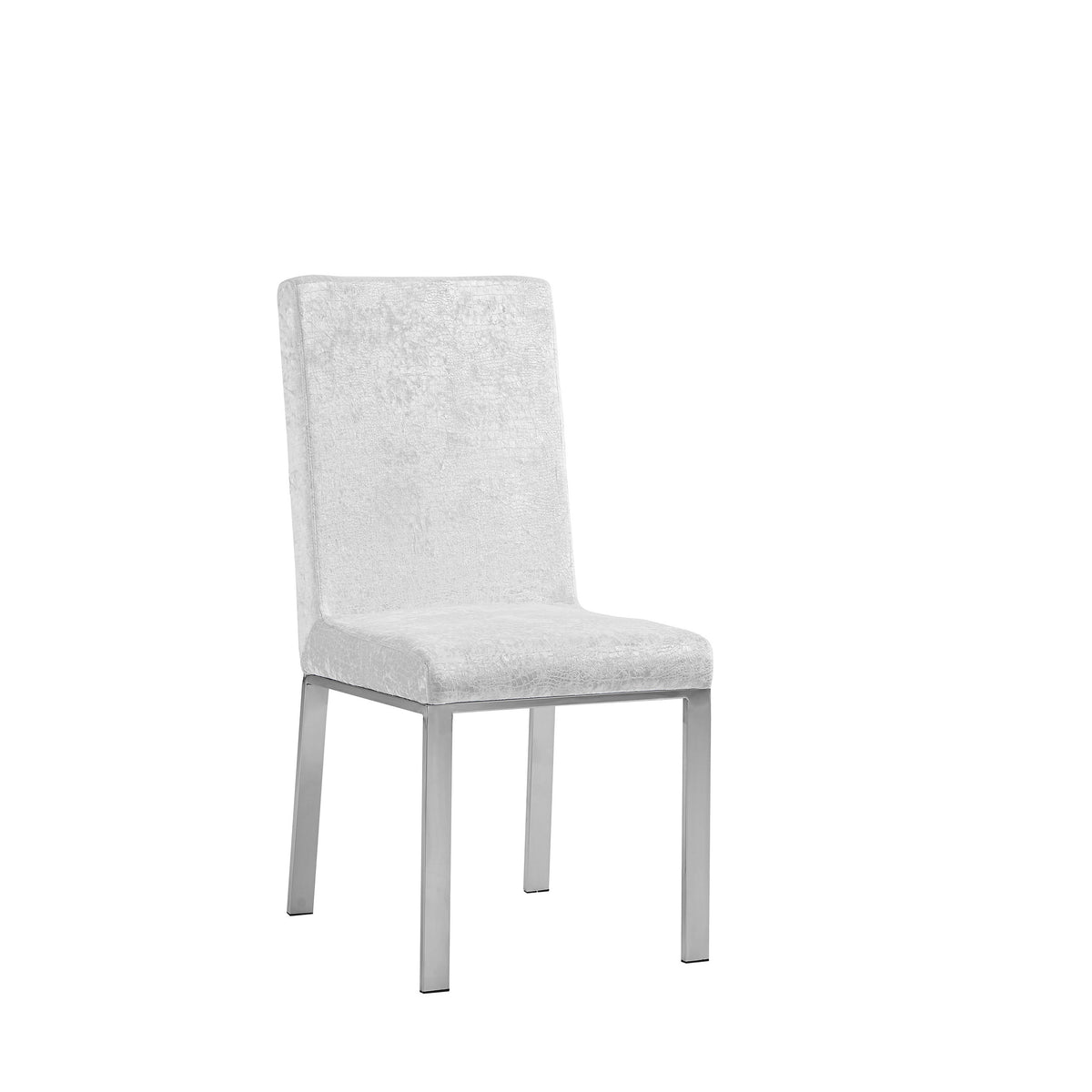 Angelina Ivory Velvet / Silver Dining Chairs (Set of 2)